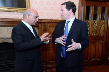 Keith Vaz MP  for Leicester East with George Osborne right