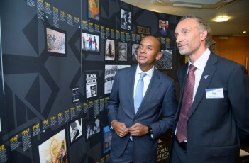MP for Streatham Chuka Umunna and Director of Black Cultural Archive Paul Reid